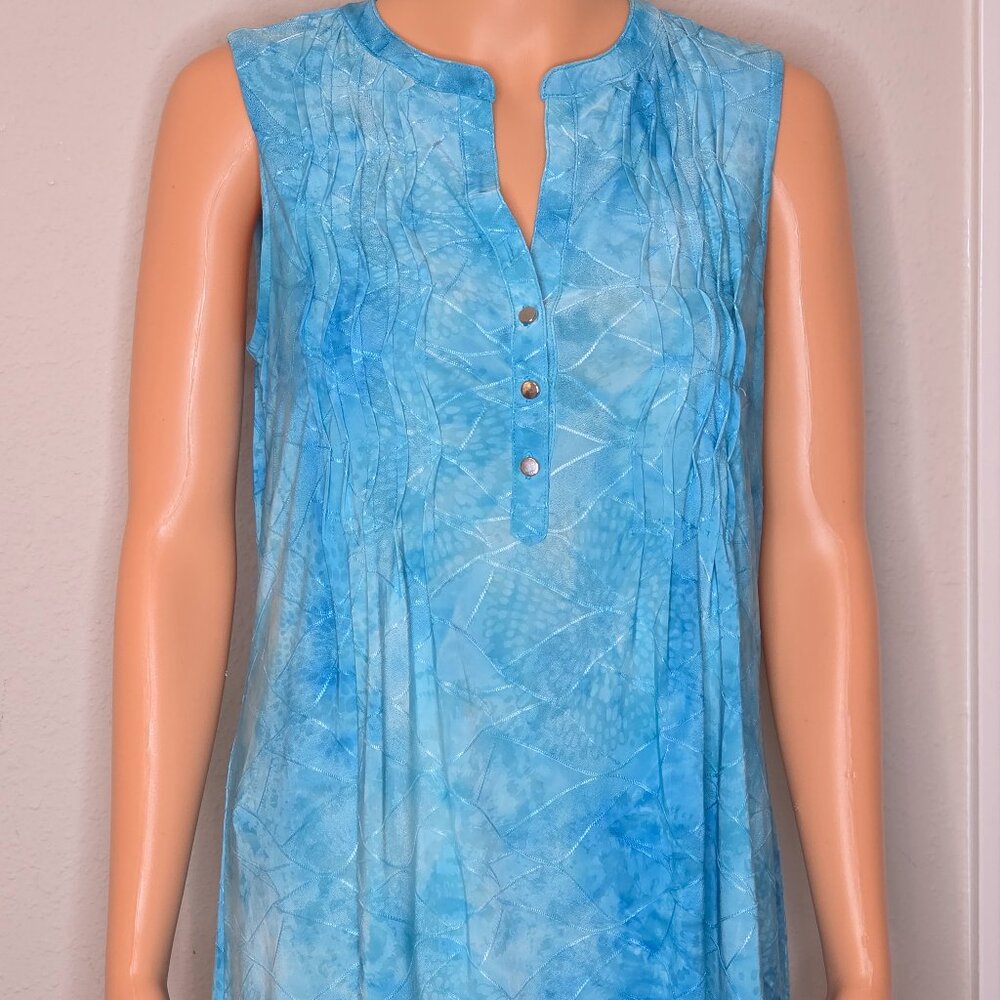 Cocomo Women's Blue Sleeveless Blouse, Size Small